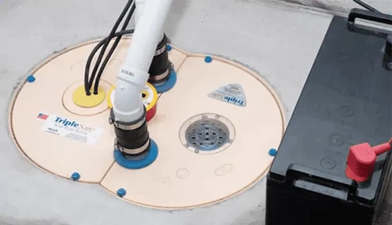 A covered sump pump