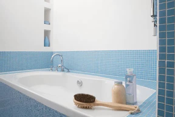 Close up of a bathtub in a Hamilton home