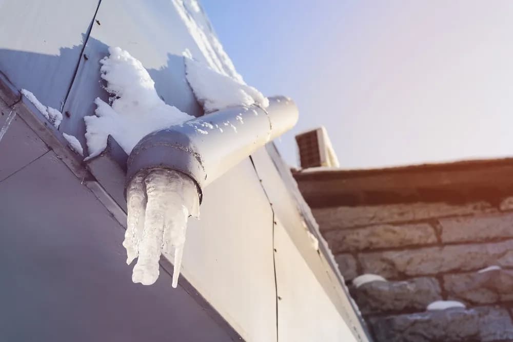 Frozen drain pipe