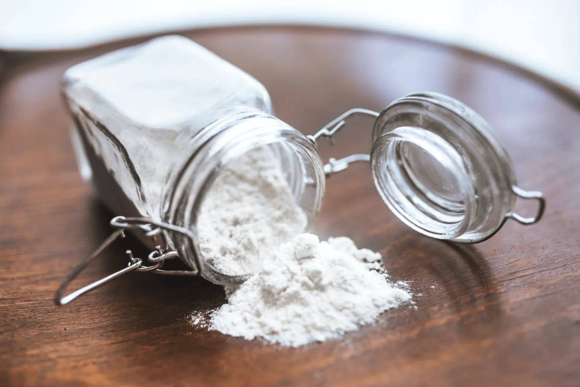 A jar of baking soda