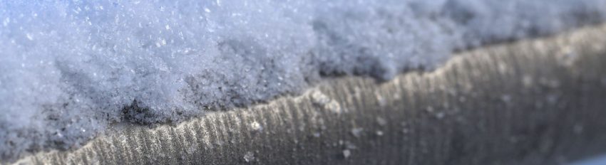 A frozen pipe